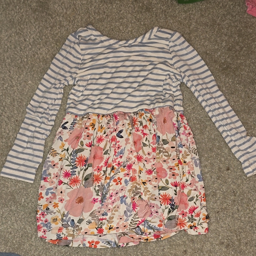 Little Sleepies Mauve Meadows Dress/Onsie 12-18M